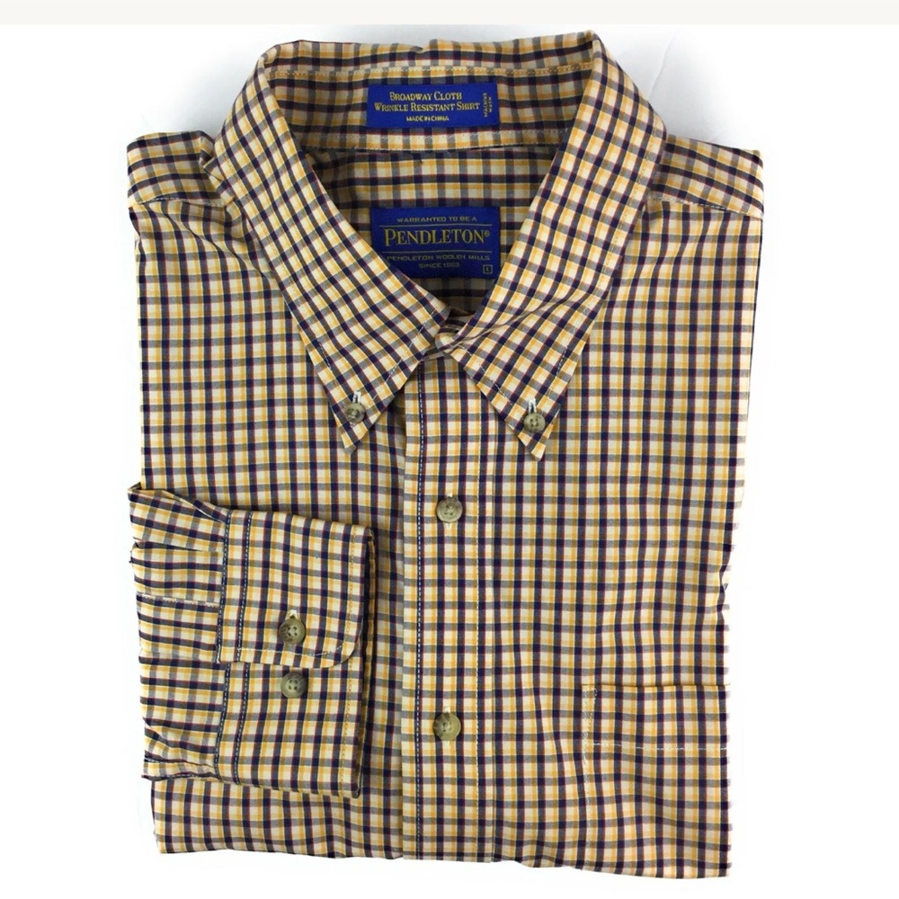 Pendleton Mens Shirt Large Broadway Cloth Button
